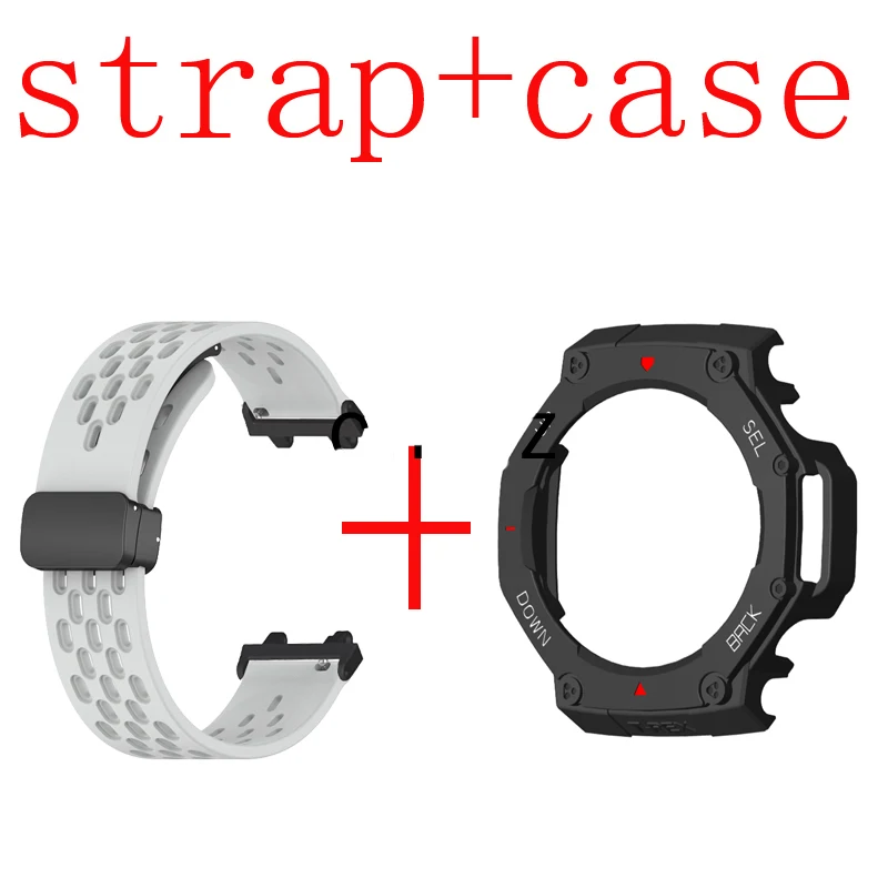 Watchband Strap For Huami Amazfit T-Rex 3 Watch Cover Protective Case Replacement Band for Amazfit TRex 3 Bracelet Frame Bezel