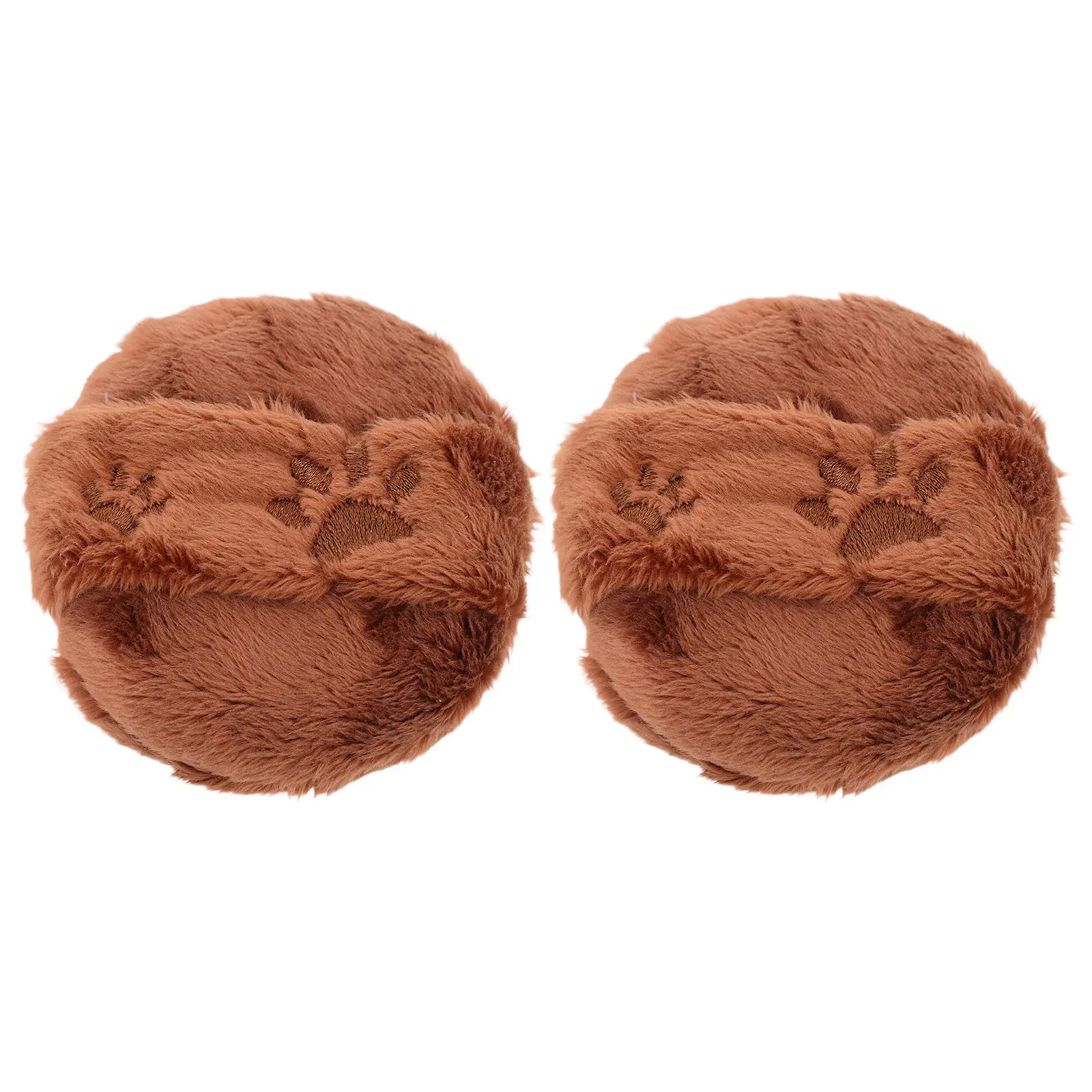 2Pcs Washable Oversized Body Powder Puff Set Soft Thickened Long-Pile Round Blending Applicator for Loose Setting