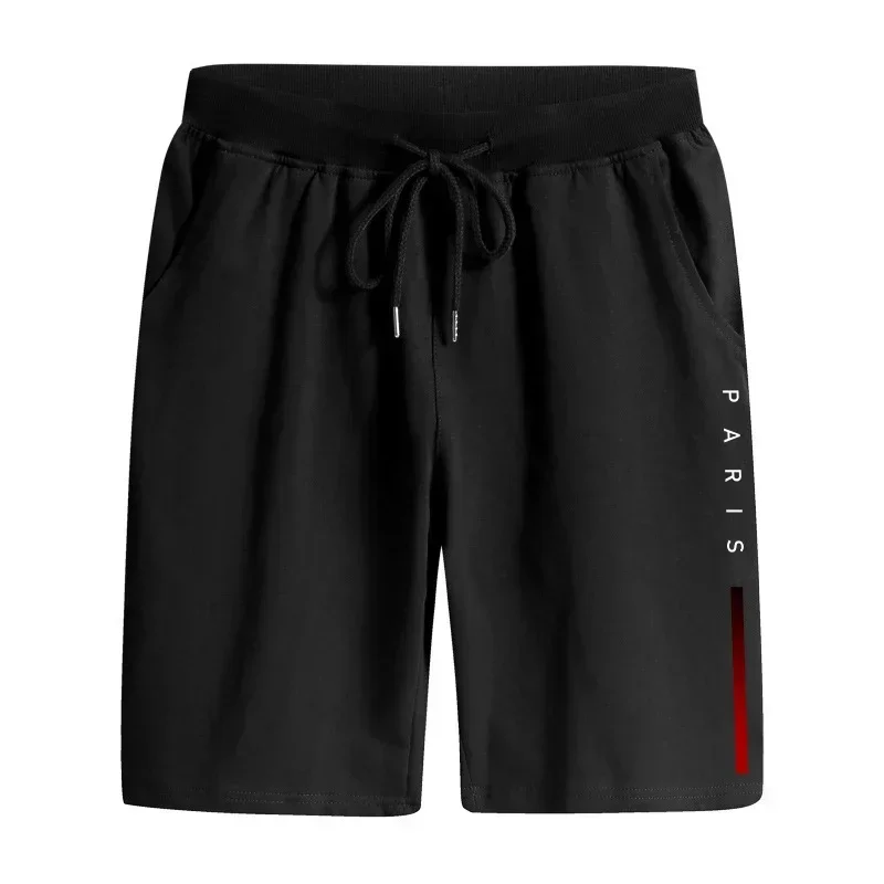 2026 Summer PARIS Printed Walking Shorts for Men Urban Fashion Knee Length Pants Male Home Outdoor Casual Sports Bermuda Shorts