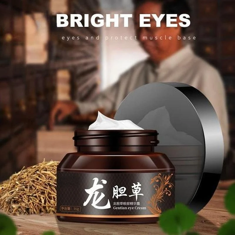 Eye Cream Natural Extract Plant Gentian Anti Dark Circle Eye Bags Wrinkle Cream Eye Care for Her for Sleeping