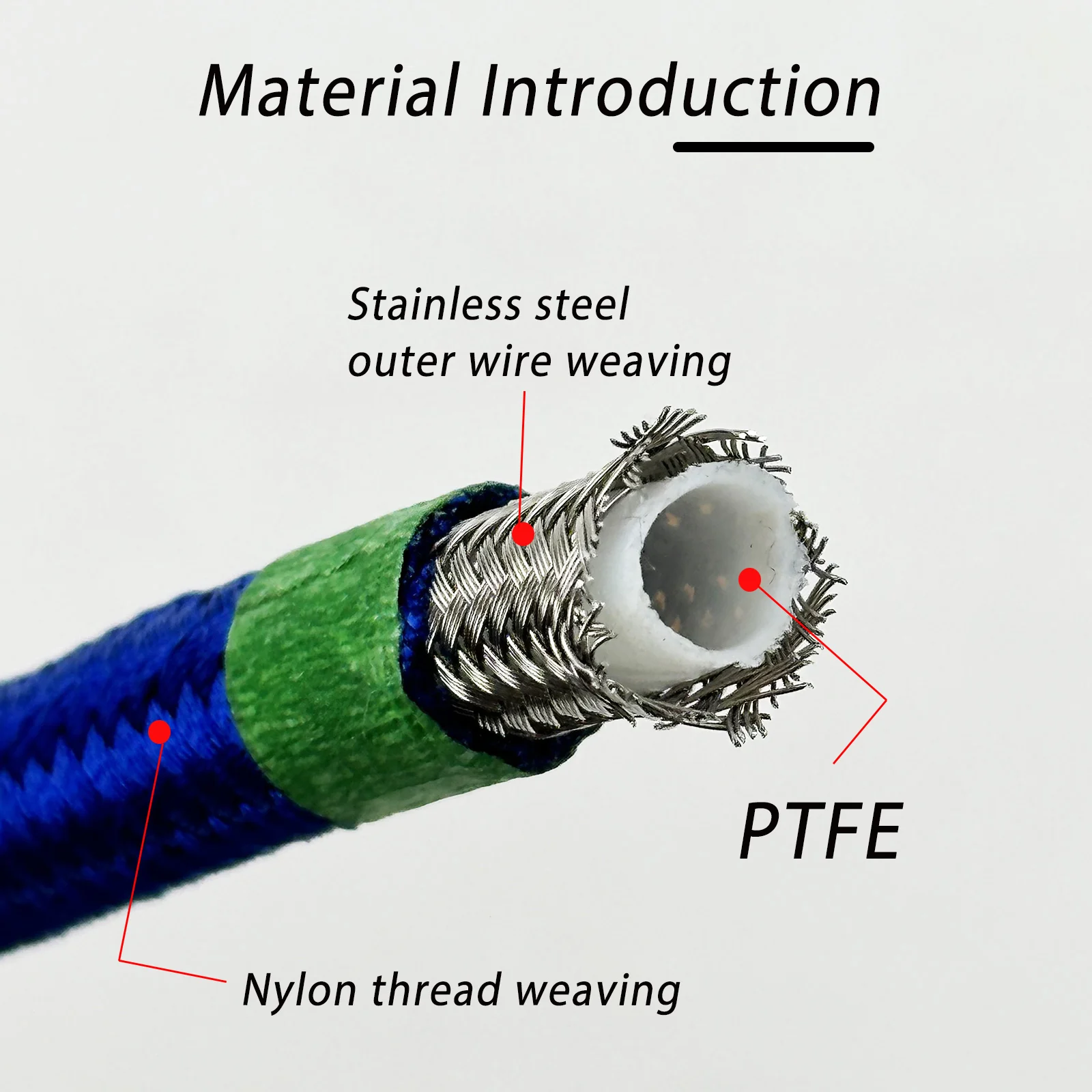 AN6 mavi PTFE paslanmaz çelik  - Ptfe Tape Thread incelemesi ve fiyatı