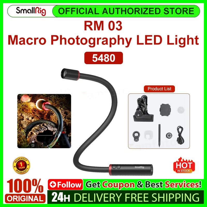 Smallrig RM 03 Macro Photography LED Light Adjustable Angle Versatile Light