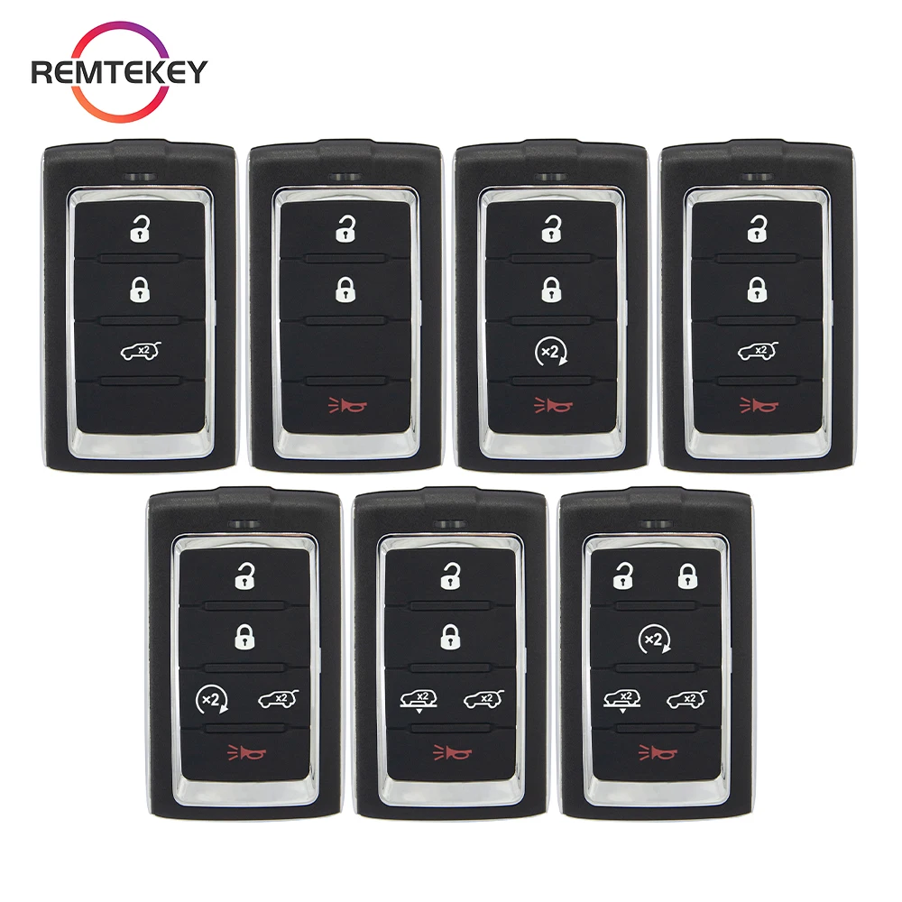 

REMTEKEY Smart Car Key Case Remote Shell M3NWXF0B1 3/4/5/6/7 Buttons for Jeep Grand Wagoneer Grand Cherokee PN 68377529AA