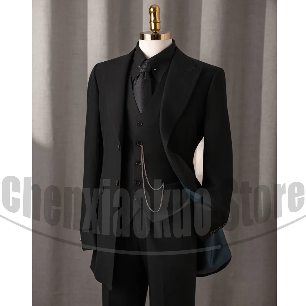 Мужской черный костюм-тройка, – обзор и цена Elegant Formal Men'S Wear