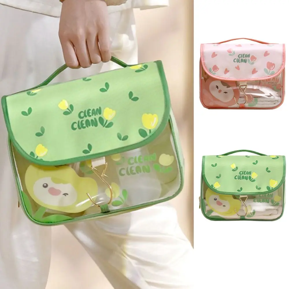 Waterproof Toiletry Washbag Large Capacity Dry Wet Separation Cosmetic Storage Bag Portable Hanging Travel Makeup Case