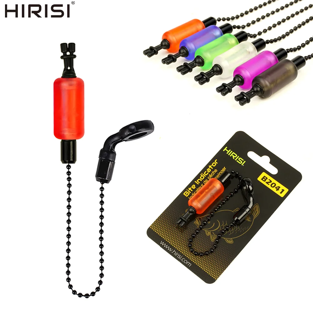 Hirisi 2Pcs Fishing Swinger Bite Indicators 6 Colors Sensitive Bite Detection Carp Feeder Bank Fishing Accessories Gear B2041