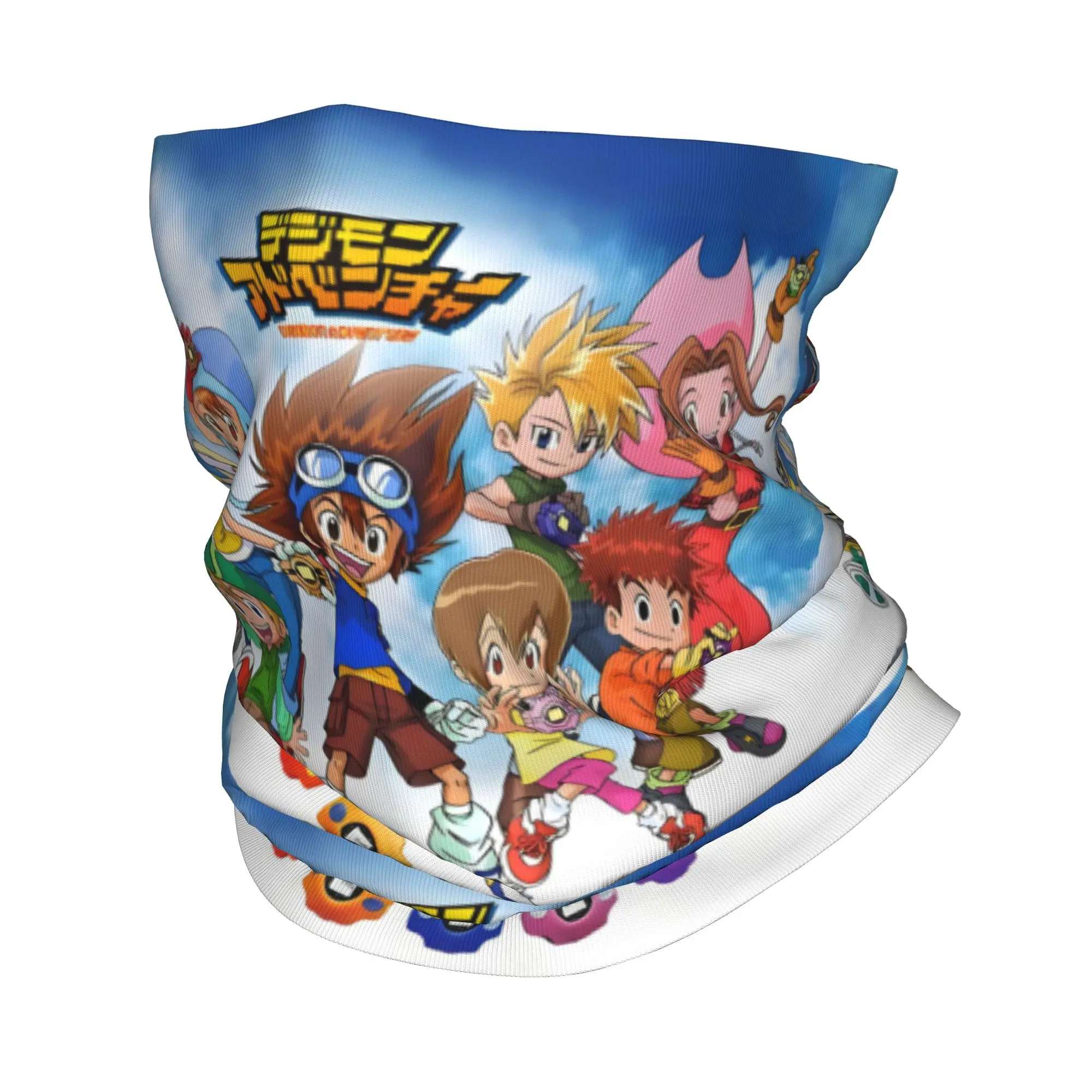 Anime Manga Digimon Japane  Winter Headband Neck Warmer Women Men Hiking Running Tube Scarf Video Game  Face Bandana Gaiter