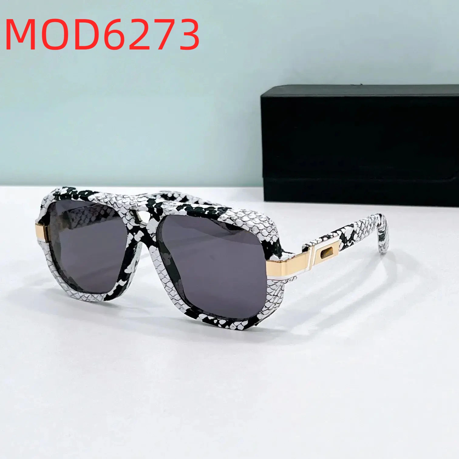 

New Arrival For SK CAZA MOD6273 White Leather Acetate Frame Men Eyewear Top Quality Luxury Design Business Women Sunglasses