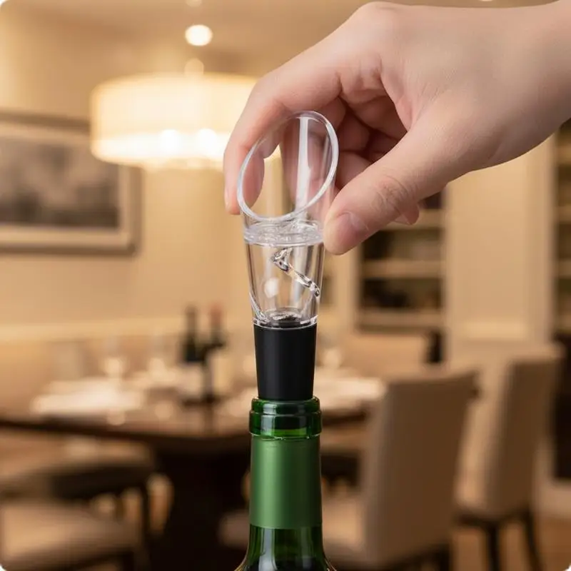 Wine Aerator Pourer Spout With Vacuum Wine Stopper Wine Air Aerator & Wine Saver Pump Set Aerate, Enjoy And Preserve Wine