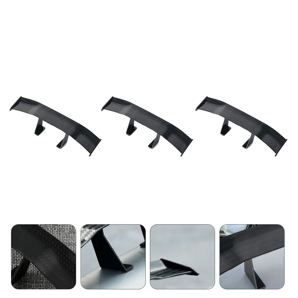 

3 Pcs Tail Rear Wing Spoiler Spoilers for Auto Universal Car Roof Decoration Abs