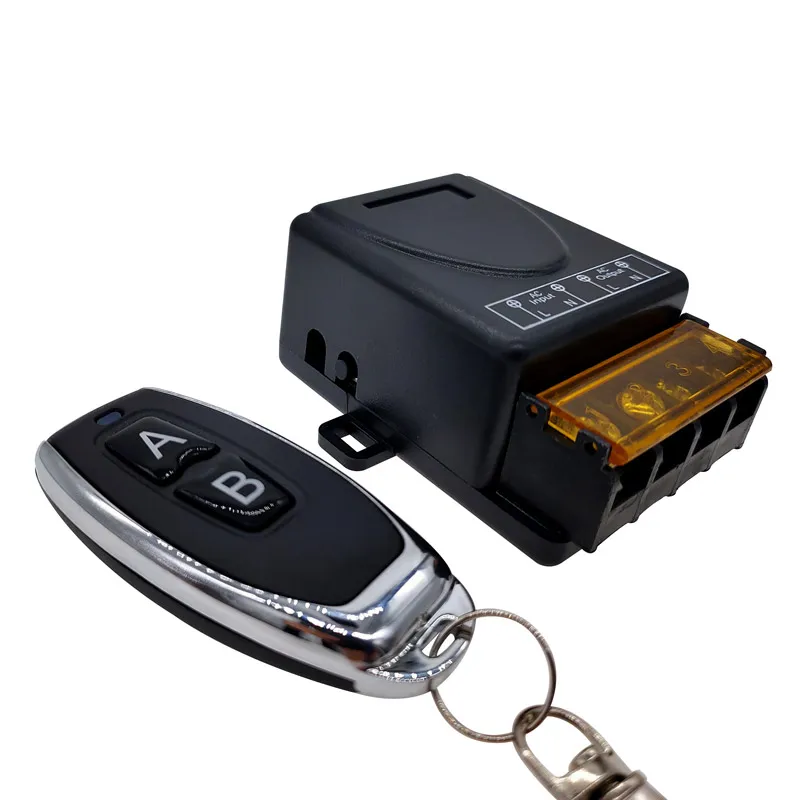 

1 шт. 12 В/24 В DC беспроводной пульт дистанционного управления Переключатель переменного тока 220 в 110 В Макс Универсальный релейный модуль приемника широкое напряжение 433 МГц EV1527 40A