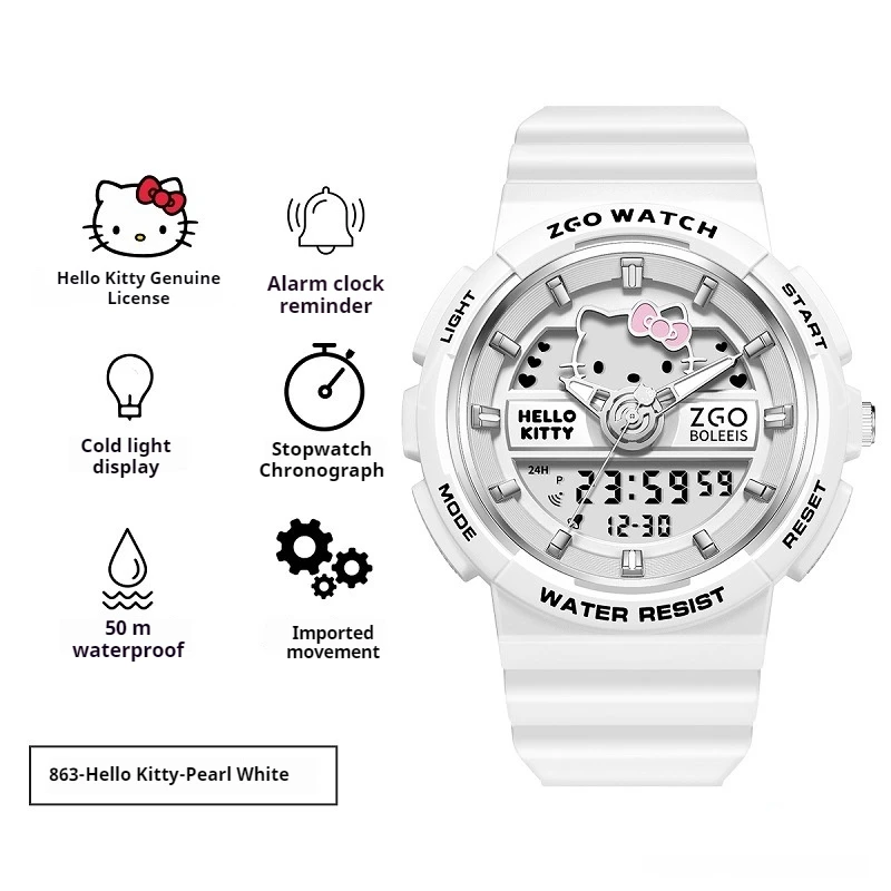 Hello Kitty Watch Kawaii Kuromi Cinnamoroll Quartz Casual Fashion Melody WristWatch Women Kid Girl Children Birthday Gift