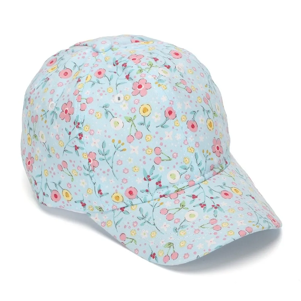 Cartoon Flowers Adjustable Baseball Caps Polyester Sun-shading Children Outdoor Caps Breathable Sunscreen Kids Sports Hats