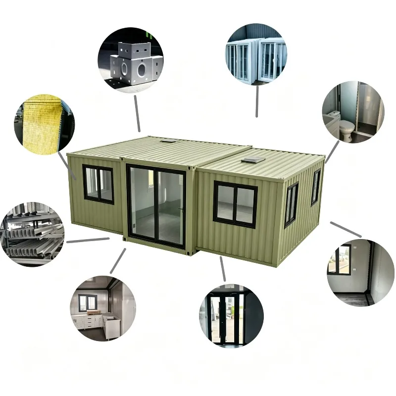 Detachable Portable Flat-Pack Foldable Container House Cabin Luxury Prefab Home Quick Assemble Steel Design for United States