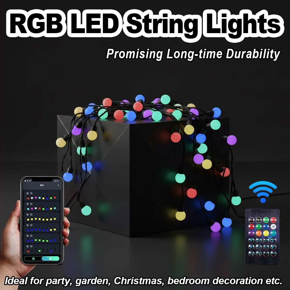 

App Control Fairy Lights Smart Sync App Timer String USB Waterproof Dimmable Programmable Holiday Lighting Outdoor Garden Decor