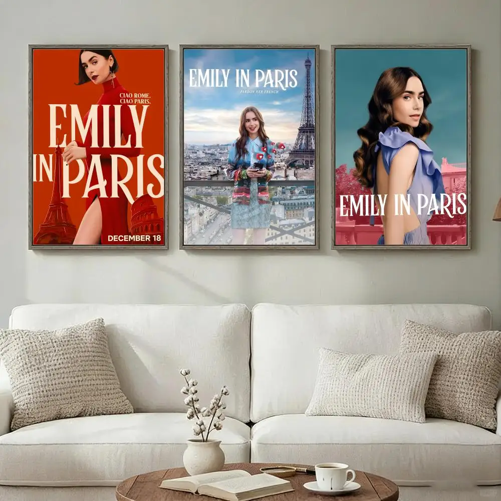 TV E-Emily i-in P-Paris Poster Wall Art Print Poster for Living Room Bedroom Home Decor
