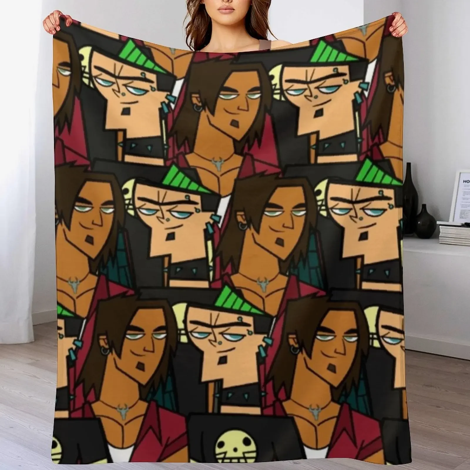 Total Drama: Duncan/Alejandro Throw Blanket sofa bed Designers halloween warm winter Blankets