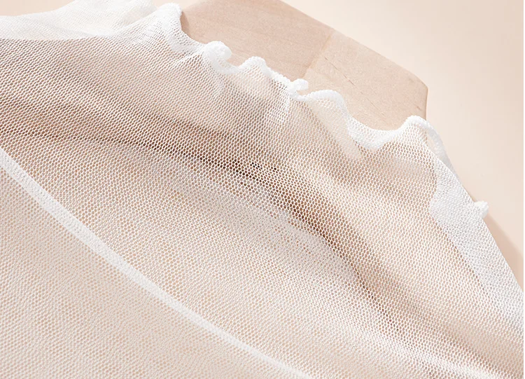 100% Mulberry Silk Slightly Transparent Semi-turtleneck Mesh Sunscreen Shirt for Women