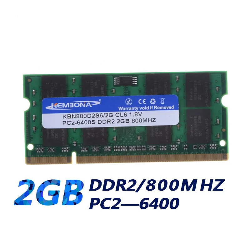 Kembona Gratis Bezorging Promotie Laptop Ddr2 4Gb Kit (2*2Gb) 800Mhz Pc2-6400 Sodimm Laptop So-dimm Notebook