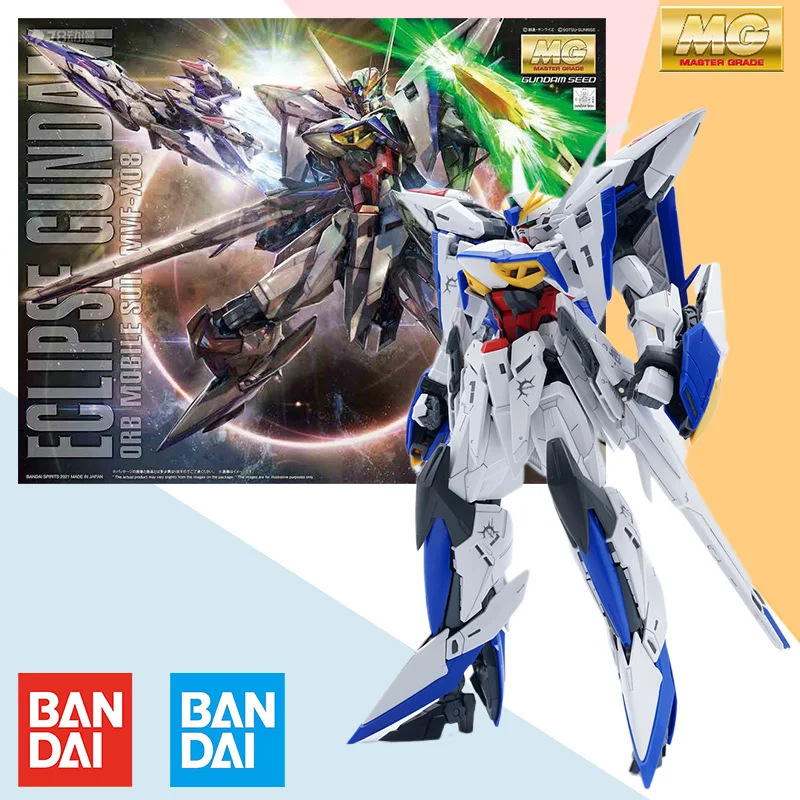 

Фигурка Bandai в оригинальной коробке MG MASTER GRADE 1/100 ECLIPSE GUNDAM Aninm, модель в сборе, набор игрушек, подарок для детей