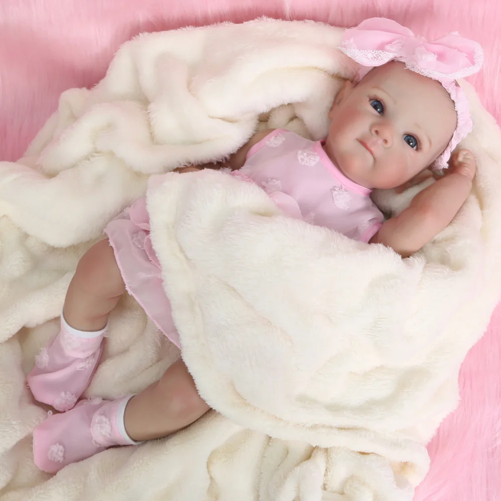 18 Inch Bettie Full Body Soft Vinyl Girl Reborn Baby Doll Complete Finished With Painted Lifelike Hair Bebe Reborn Toys