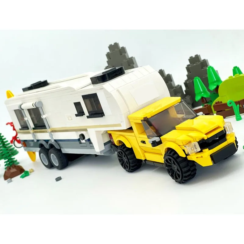 Assemble Model MOC-147433 Outdoor Street New Camping RV Building Blocks 1100 Parts Educational Custom Birthday Toy Gift
