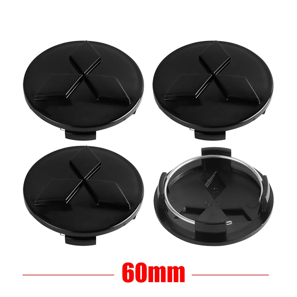 4pcs 60mm Car Hub Cap Wheel Center Emblem Cap for Mitsubishi  Asx Lancer 10 Outlander 3 l200 Xpander Pajero 4 Montero V73 Triton