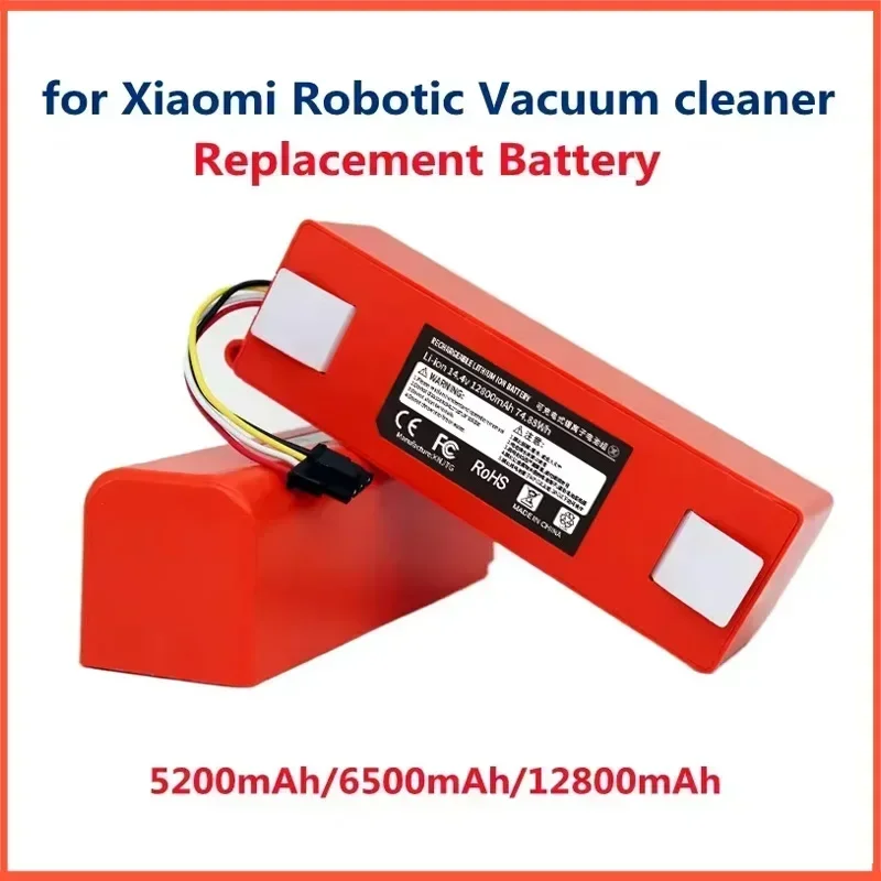 

brr 2p4s 5200s 14.4V 12800mAh Robotic Vacuum Cleaner Replacement Battery For Xiaomi Roborock S55 S60 S65 S50 S51 S5 MAX S6 Parts