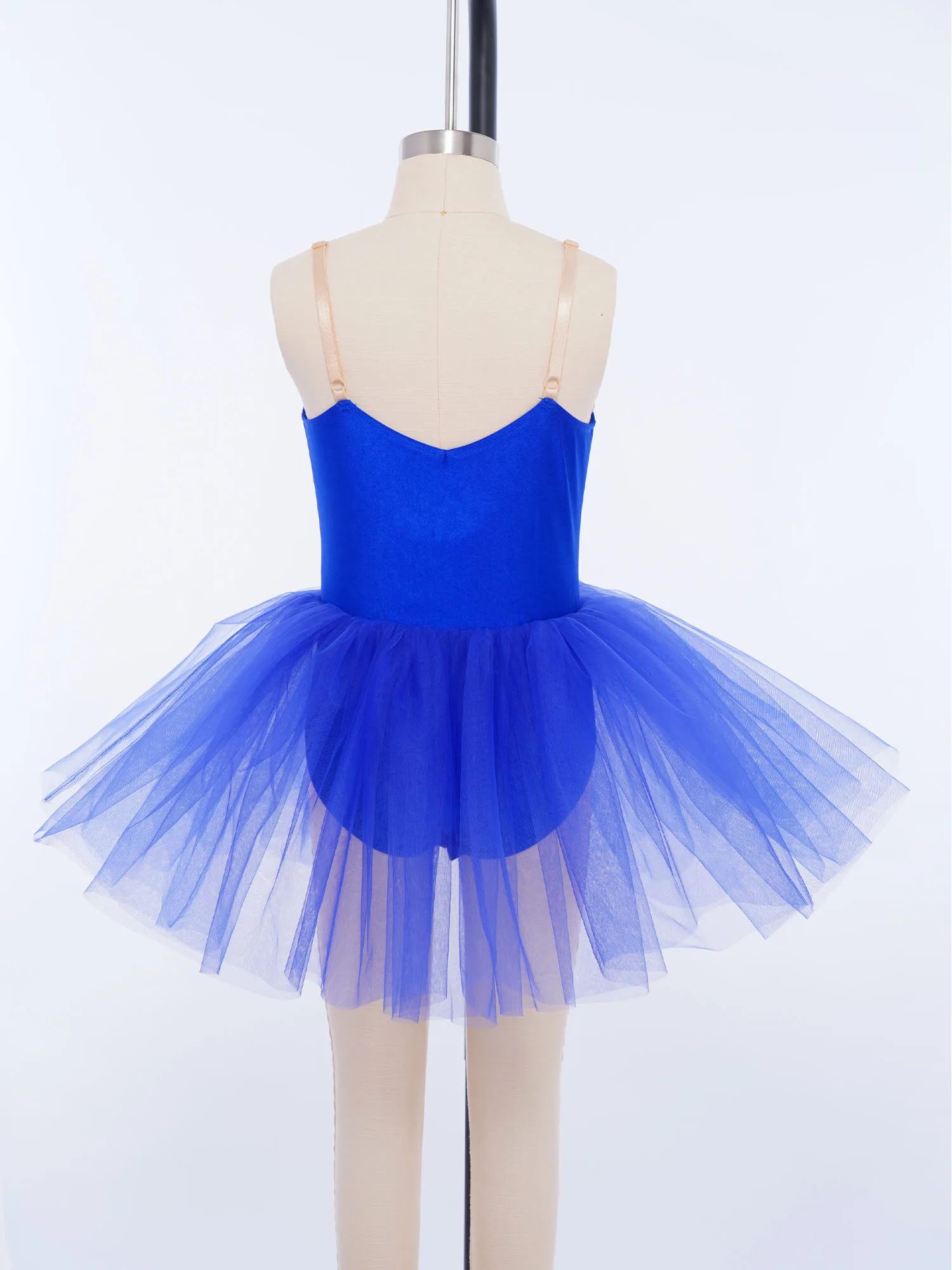 Kids Girls Ballet Dance Tutu Sleeveless Leotards Tulle Skirted Dress Ballerina Gymnastics Skating Stage Performance Dancewear view 4