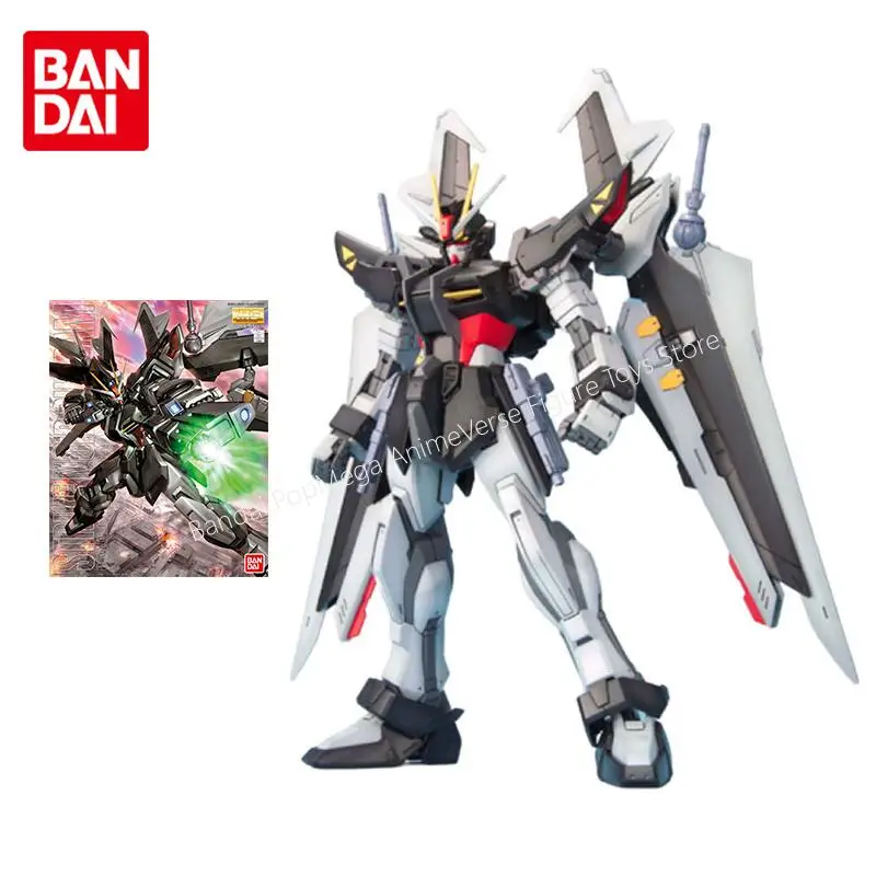 

Bandai Gundam Model Kit Anime Figure Robot Toy MG 1/100 GAT-X105E Strike Noir Genuine Gunpla Action Toy Figure Toys for Children