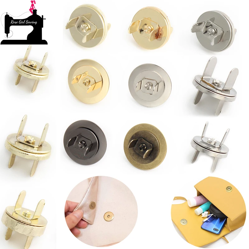 

14mm 18mm 20mm Thin magnetic Buttons For Leather Clothes Handbag Bags Automatic Adsorption Buckle Snap Wallet Button Accessories