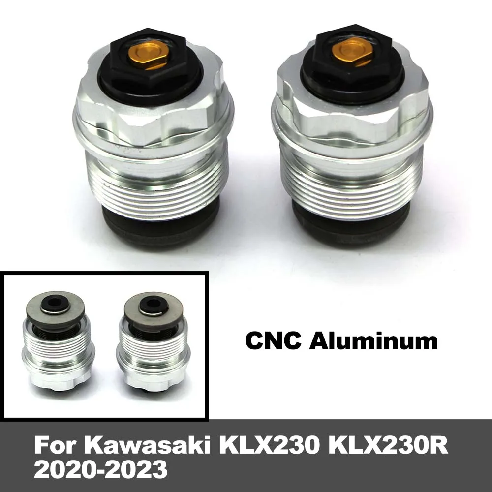 

Передний амортизатор мотоцикла, верхняя заглушка, винт, крышка вилки, регуляторы предварительной нагрузки, болты, пригодные для Kawasaki KLX230 KLX230R 2023-2020