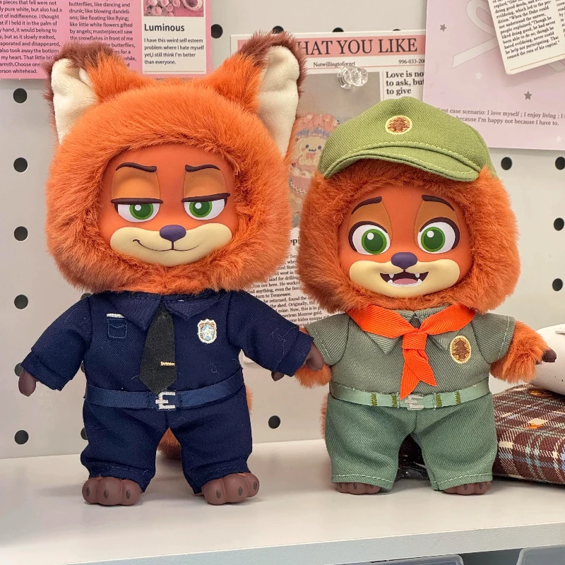 Genuine Disney Zootopia Nick & Judy Growth Journey Series Vinyl Plush Blind Box Toy Kawaii Pendant Figure Dolls Mystery Box Gift