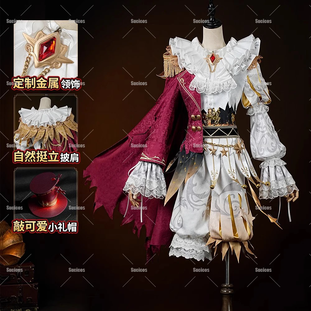 

Mike Morton Cosplay Costume Wig Game Identity V Hullabaloo Mike Morton Brightest Star Clown Costume Women Men Halloween Plus Siz