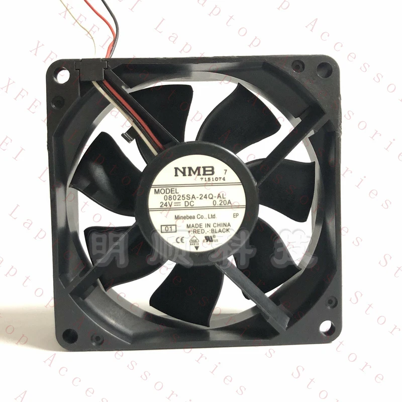 D  1PC FOR NMB 08025SA-24Q-AL Cooling Fan 24V 0.20A 8025 8CM 3-wire inverter