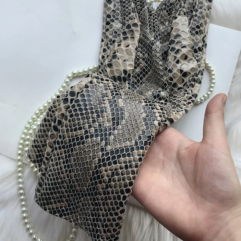 Long Genuine Leather Gloves No Lining Soft Sheepskin Snake Pattern Custom Made Women Elbow Gloves T stage gloves
