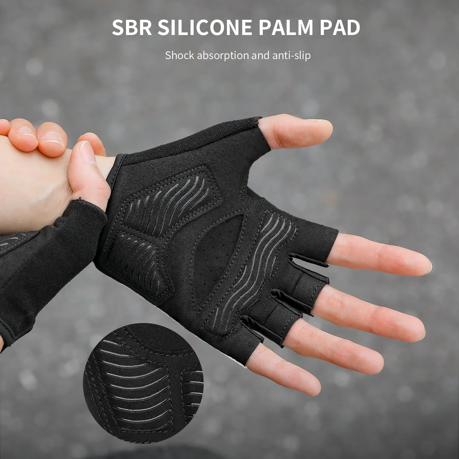 TOSUOD Bike Gloves Half Finger Summer Breathable Anti-slip SBR Pad Shockproof MTB Road Bicycle Gloves Cycling Shorts Gloves