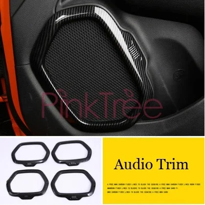 

Accessories For Jeep Renegade 2016 2017 2018 Interior Audio Cover Trim Carbon Fiber Color SUV Styling