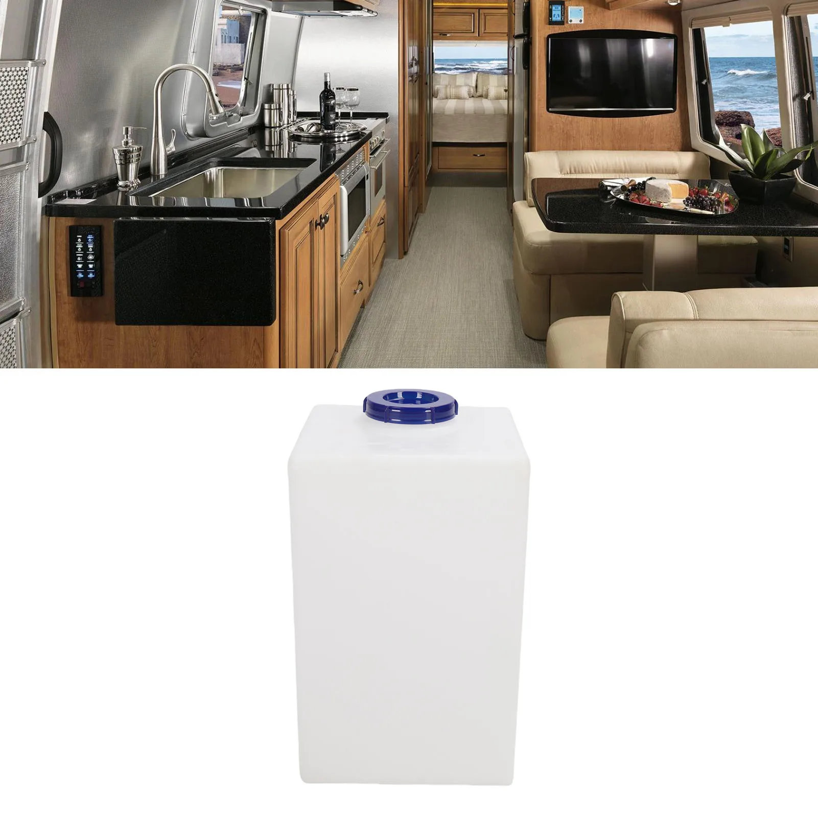 2 Sizes RV Fresh Water Holding PE 11/5 Gallons RV Water Storage Heavy Duty Unbreakable Leakproof for Camper RV Trailers Boats view 2
