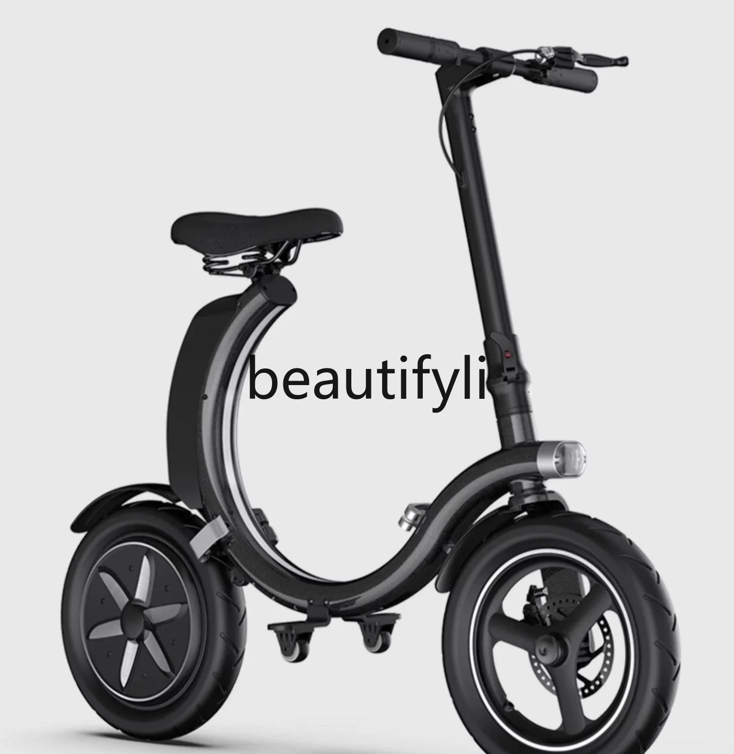 Foldable scooter electric vehicle, small mini lithium battery ultra-lightweight positioning anti-theft scooter