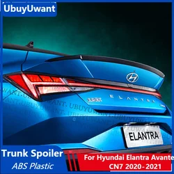 UBUYUWANT Original Style Car Rear Spoiler for 2020 2021 Hyundai Elantra Avante CN7 ABS Plastic Wing Trunk