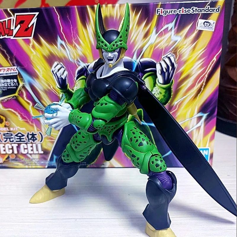 Bandai Genuine Standard Frs Series Dragon Ball Z Cell 18cm Model Kit Perfect Cell Action Figure Collection Decoration Toys Doll