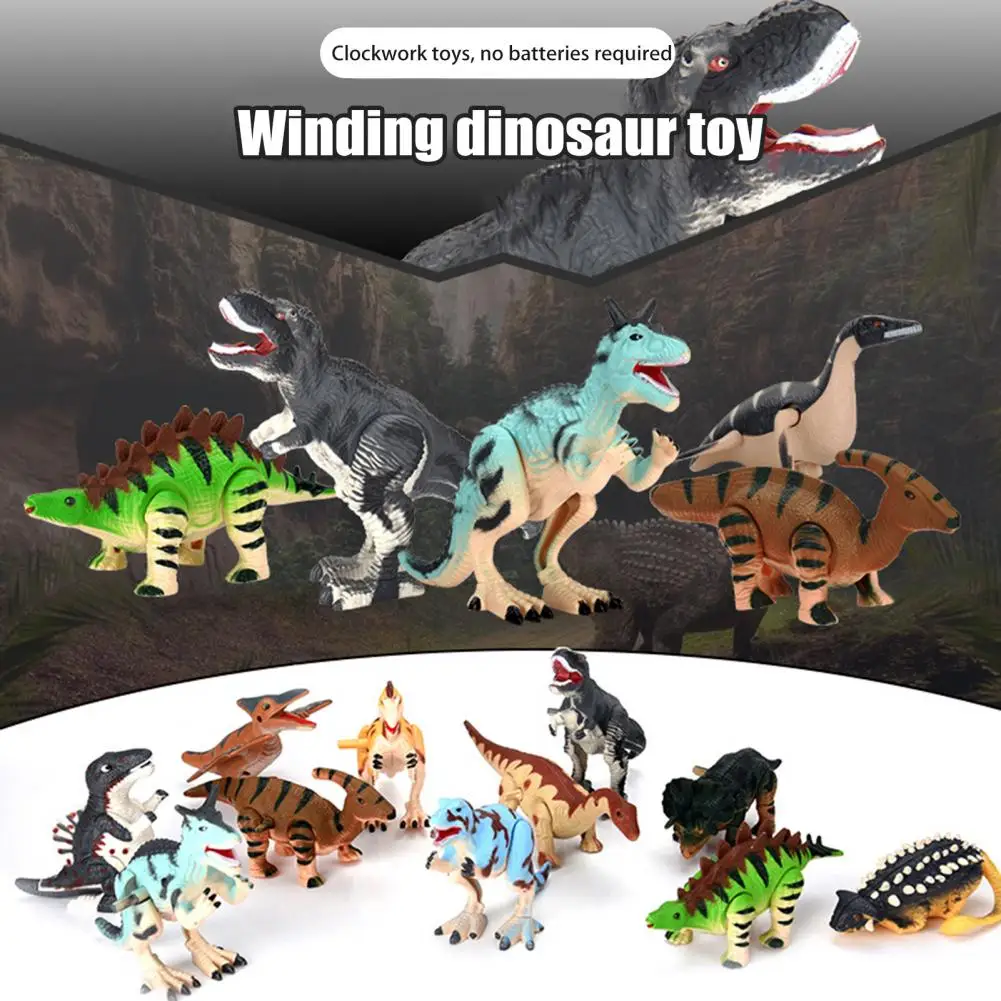 Boys Dinosaur Toy Wind-up Dinosaur Toy Clockwork Dinosaur Toy for Kids Realistic Walking Dino Model No Battery Jumping Party