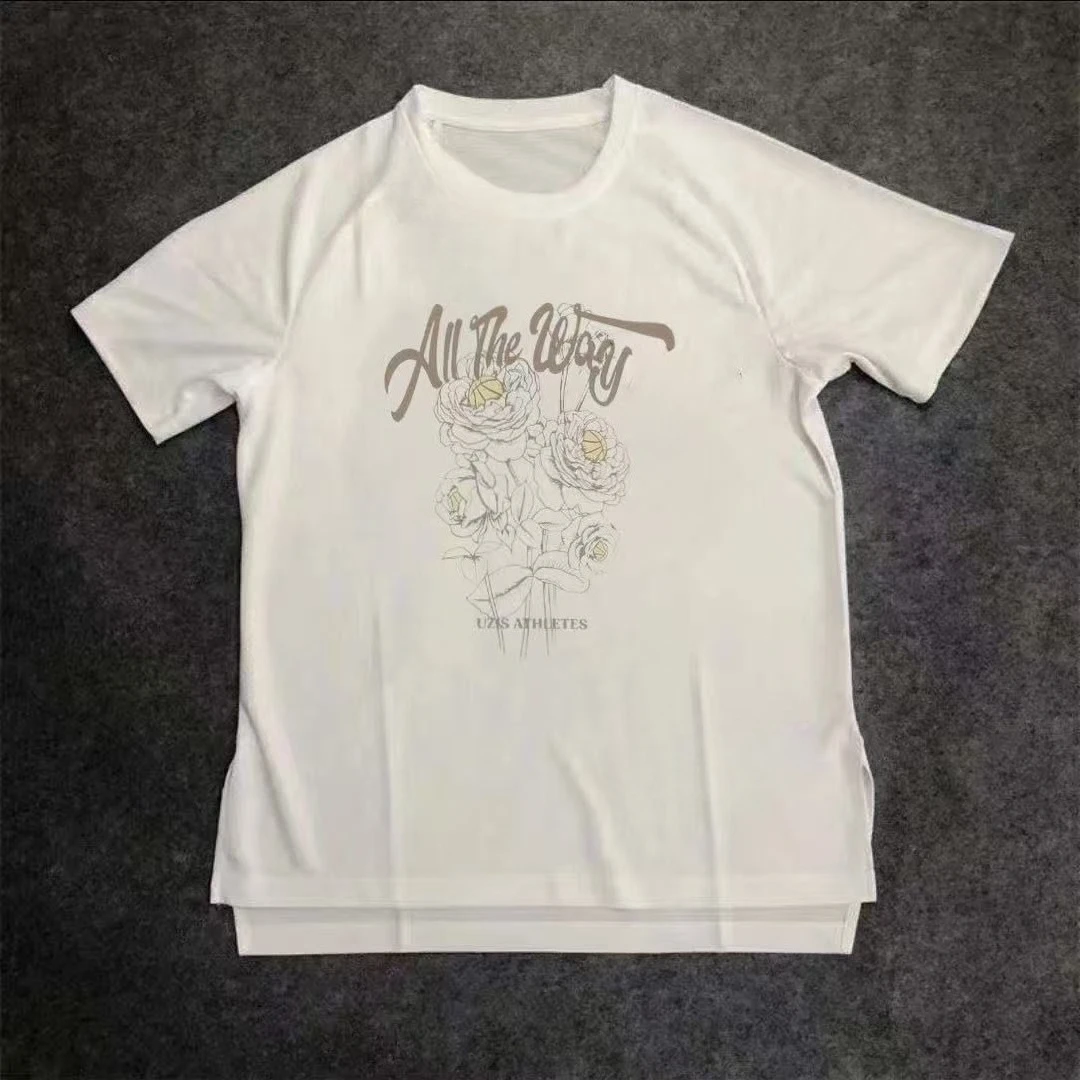 

Новыеau Haut À Col Rond Pour Hommes Et Femmes Sport Ample Été Футболка Américain À Manches Courtes En Coton Imprimé