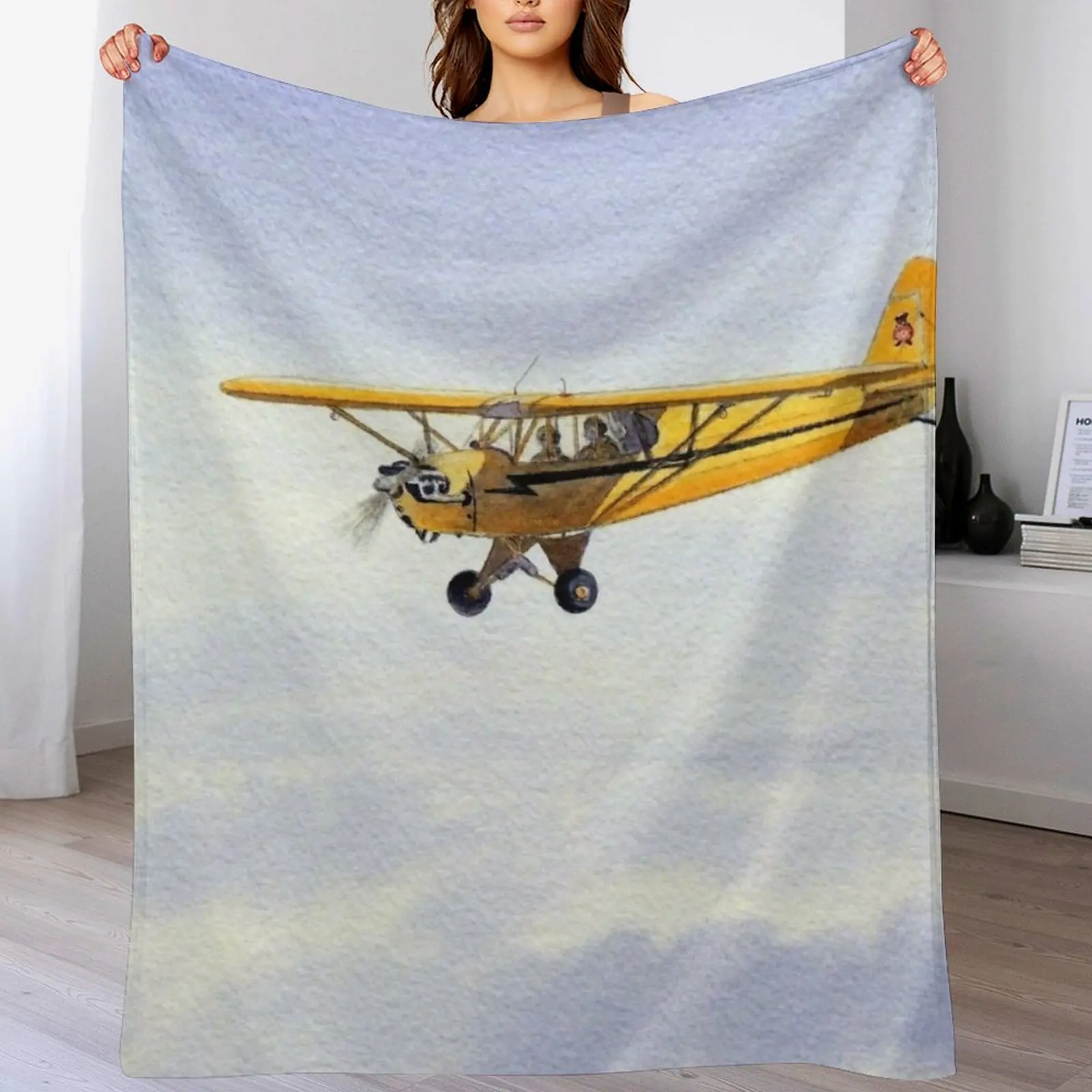 Piper J-3 Cub Throw Blanket Decorative Sofa Blankets For Bed decorative Blankets