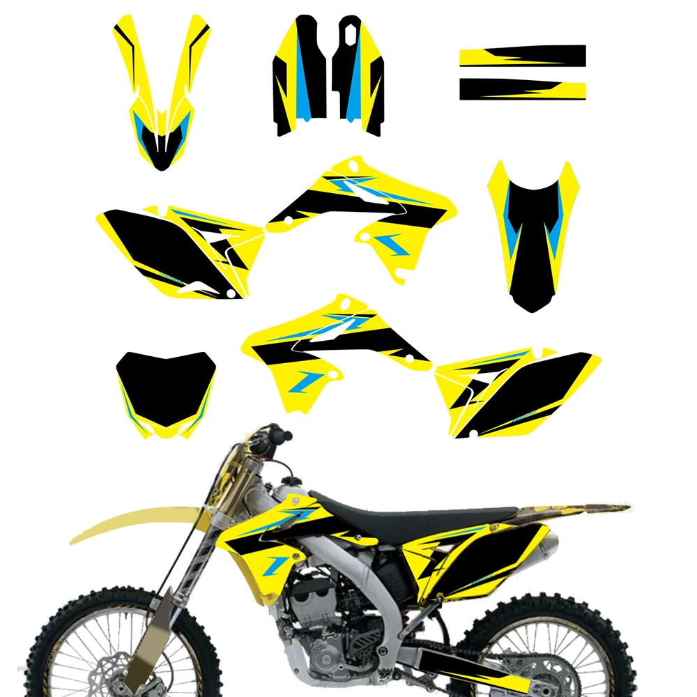 Fit for RMZ250 RM-Z RMZ 250  2010 2011 2012 2013 2014 2015 2016 2017 2018 Motorcycle Background Graphics Decal Stickers Kit