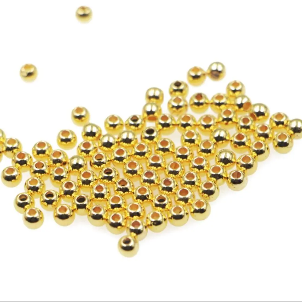 Durable Nice-Designed PLastic Beads Silver/Gold 3.0mm/4.0mm/5.0mm Fly Tying Material Fishing Fishing Bead Fly Fishing Tools