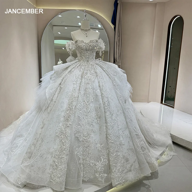 

Женские свадебные платья из органзы, цена-сюрприз, свадебные платья принцессы с круглым вырезом, вечернее платье, халаты по индивидуальному заказу