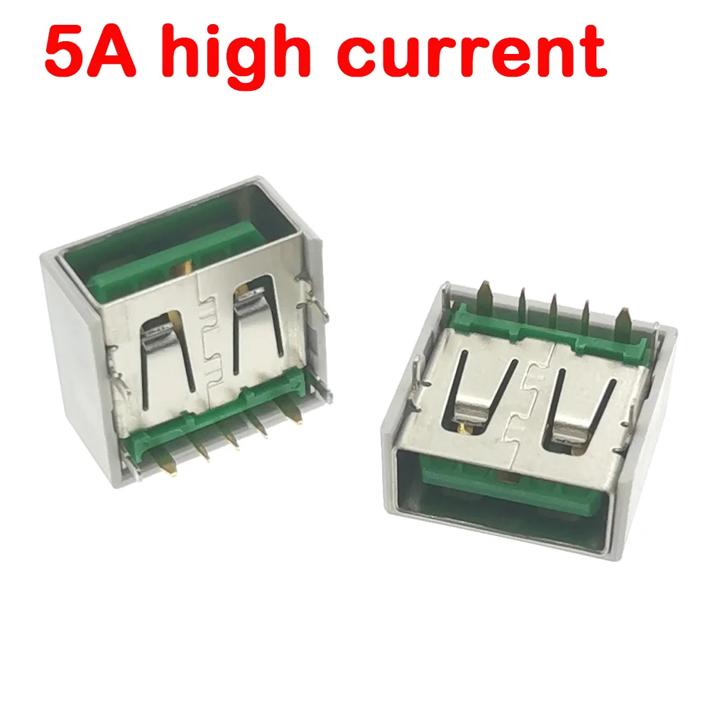 1pc 5A High Current 5 Pin USB 2.0 Female Power jack USB2.0 Charging Port Connector 5P Charger Power Socket Port