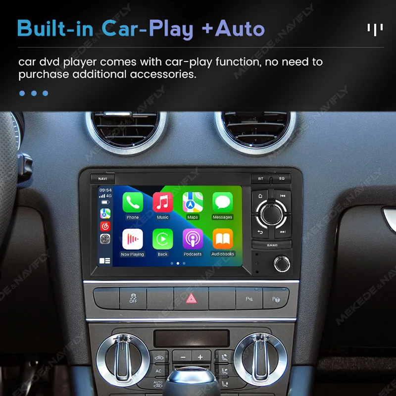 MEKEDE 7inch Car Radio For Audi A3 8P 2003-2012 S3 RS3 Sportback Intelligent car audio system Carplay Stereo Multimedia Player